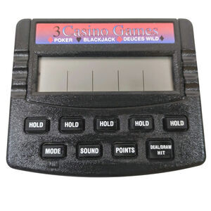 VTG 3 Casino Games Poker Blackjack Deuces Wild Handheld Electronic Tested Good